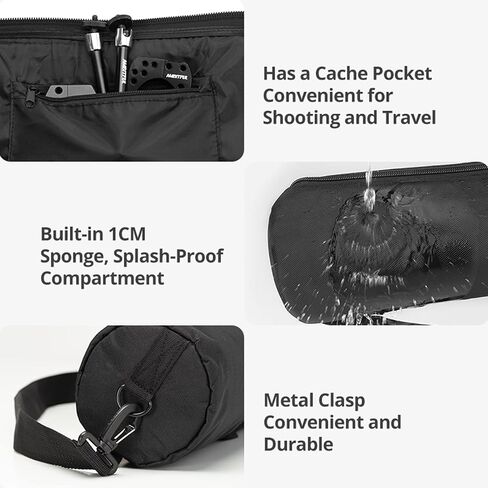 AMBITFUL Padded Tripod & Light Stand Case with Shoulder Strap 39inch Black | Waterproof nylon foam padding protects, adjustable strap, buckle+zipper closure, fits tripods/stands/umbrellas in Kuwait