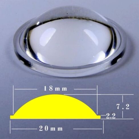 20-66mm Acrylic Flat-Convex Lens-1pc(1PCx48mm) in Kuwait