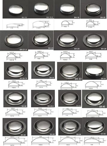 20-66mm Acrylic Flat-Convex Lens-1pc(1PCx48mm) in Kuwait