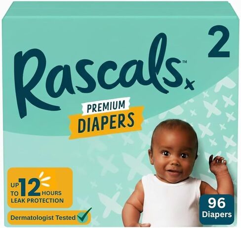 New Rascal Premium Diapers, Size 2, 96, White in Kuwait