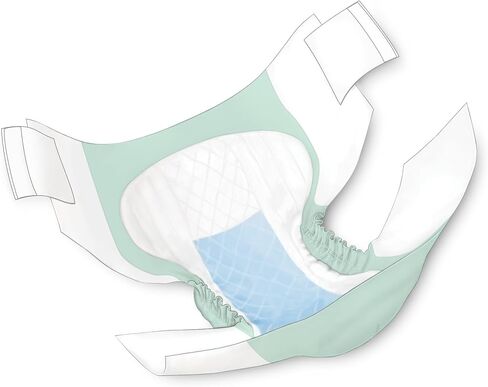 Cardinal Health™ Wings™ Ultra Quilted Stretch Brief with BreatheEasy™ Technology, Extra Heavy Absorbency, Adult Disposable Briefs, Size 3 (2XL/3XL), Green, Case of 60 (4 Bags of 15) in Kuwait