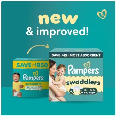 Pampers Swaddlers Diapers, Size 6 (35+ Pounds), 112 Count in Kuwait