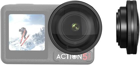 Wide Angle Lens for DJI Osmo Action 5 Pro - 180° Ultra-Wide View, Dual-Layer Coated, Scratch-Resistant, Lightweight & Compact with Threaded Mount in Kuwait