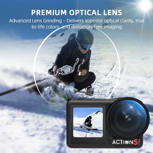 Wide Angle Lens for DJI Osmo Action 5 Pro - 180° Ultra-Wide View, Dual-Layer Coated, Scratch-Resistant, Lightweight & Compact with Threaded Mount in Kuwait