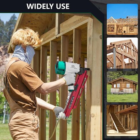 Mexican Style NR2183 21Degree Aluminum Magazine Framing Nailer | Pneumatic Framing nail gun, 2-Inch up to 3-1/4-Inch Plastic Collated Full Head Framing Nails, Framing, Wooden House Building in Kuwait
