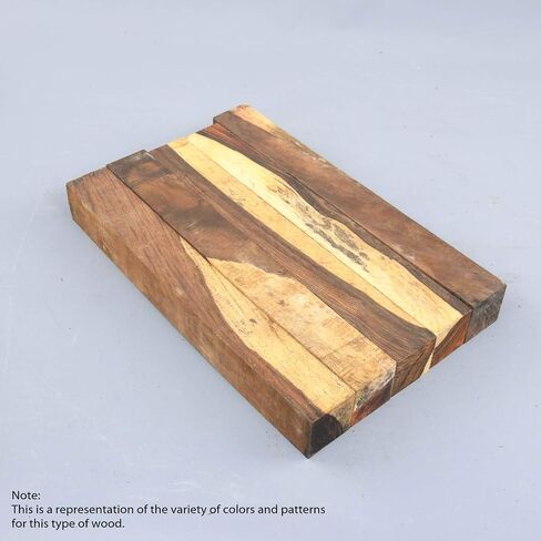 Legacy Woodturning, Cocobolo Wood Turning Blank, Multi-Toned, 1 1/2" x 1 1/2" x 12", 5 Pack in Kuwait