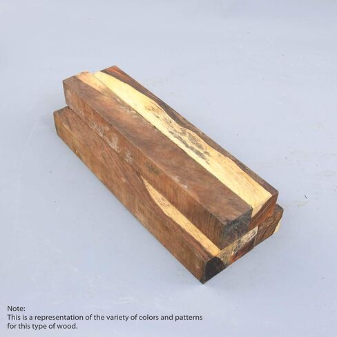 Legacy Woodturning, Cocobolo Wood Turning Blank, Multi-Toned, 1 1/2" x 1 1/2" x 12", 5 Pack in Kuwait