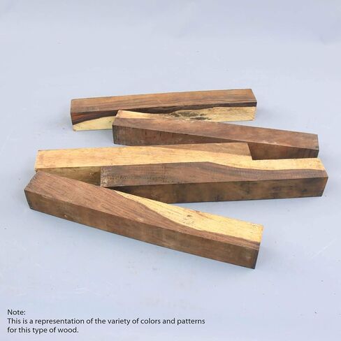 Legacy Woodturning, Cocobolo Wood Turning Blank, Multi-Toned, 1 1/2" x 1 1/2" x 12", 5 Pack in Kuwait