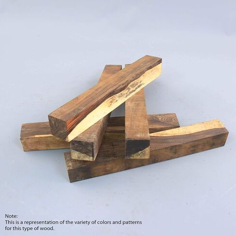 Legacy Woodturning, Cocobolo Wood Turning Blank, Multi-Toned, 1 1/2" x 1 1/2" x 12", 5 Pack in Kuwait