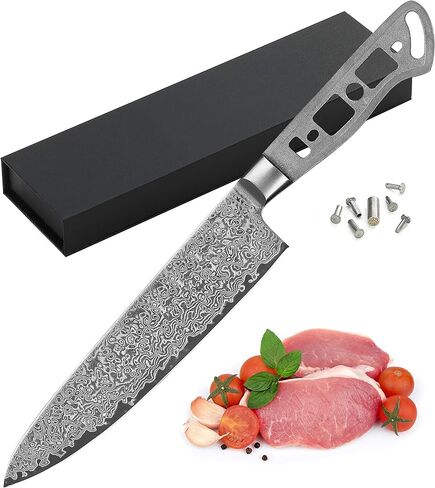 KATSURA Woodworking Project Kit – Gyuto Chef Knife Blank – 8 Inch – 50mm Wide Blade – Japanese Premium AUS 10, 67 Layers Damascus Steel – NO LOGO in Kuwait