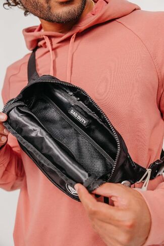Hands-Free Diaper Bag for Dads - Compact Waist Pack & Crossbody Sling for Parenting, Travel, Day Trips | Water-Resistant Fanny Pack for New Dads in Kuwait