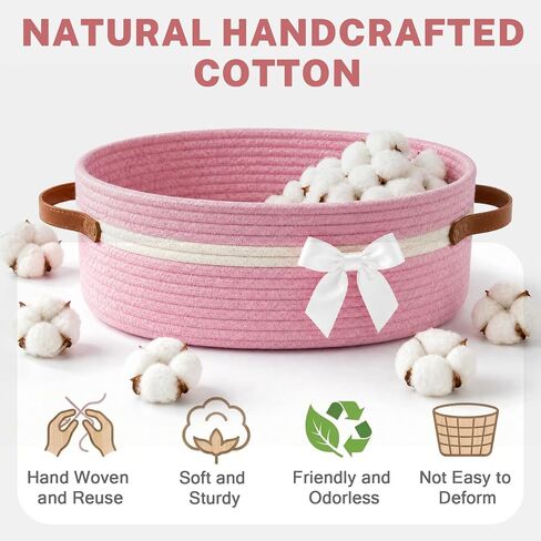 santreetoy Basket for Gifts Empty Set with Gift Bags and Ribbon Easter Large Woven Gift Baskets and Wrapping Set Storage Decorative Box for Graduation Baby Shower (Pink) in Kuwait