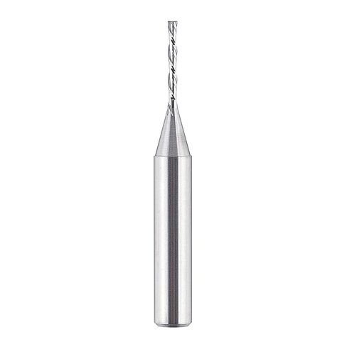 SpeTool Spiral Router Bits with UpCut 1/4 inch Cutting Diameter, 1/4 inch Shank 3 inch Extra Long HRC55 Solid Carbide CNC End Mill for Wood Cut, Carving in Kuwait