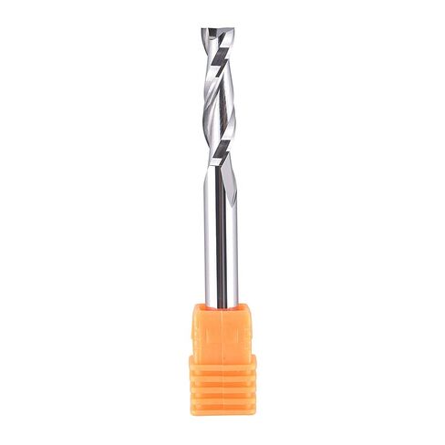 SpeTool Spiral Router Bits with UpCut 1/4 inch Cutting Diameter, 1/4 inch Shank 3 inch Extra Long HRC55 Solid Carbide CNC End Mill for Wood Cut, Carving in Kuwait