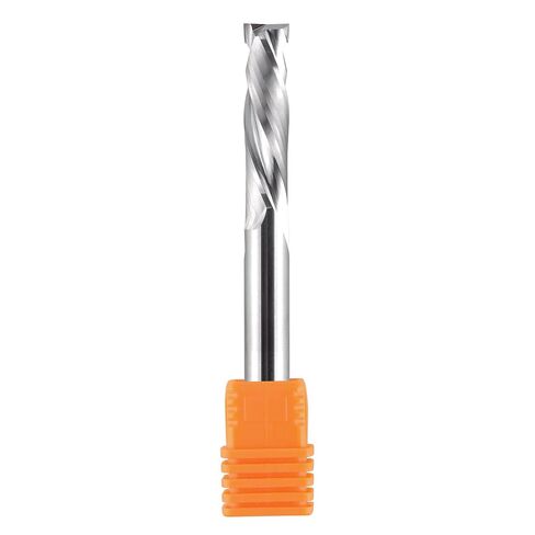 SpeTool Spiral Router Bits with UpCut 1/4 inch Cutting Diameter, 1/4 inch Shank 3 inch Extra Long HRC55 Solid Carbide CNC End Mill for Wood Cut, Carving in Kuwait