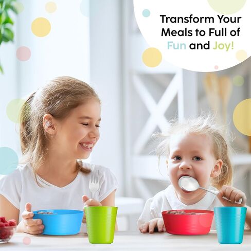 PLASKIDY Kids Silverware Stainless Steel Set of 10 Toddler Utensils Forks and Spoons - Dishwasher Safe Kids Flatware Set Children's Safe Cutlery Set in Kuwait