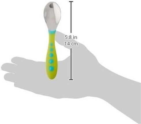 First Essentials by NUK Kiddy Cutlery 9 Piece Spoon Set-Green, Purple & Blue in Kuwait