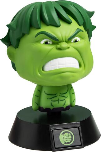 Paladone Marvel Hulk Icon Light, 11cm Desk or Bedside Lamp, AAA Battery Powered, Officially Licensed in Kuwait