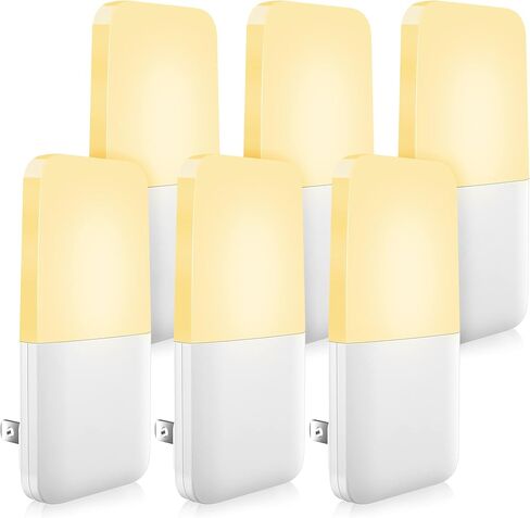 MAZ-TEK Plug in Night Light, Warm White LED Nightlights with Smart Dusk to Dawn Sensor for Kids, Nursery, Ideal for Bedroom, Bathroom,Hallway, Stairs, Kitchen, 6 Pack in Kuwait