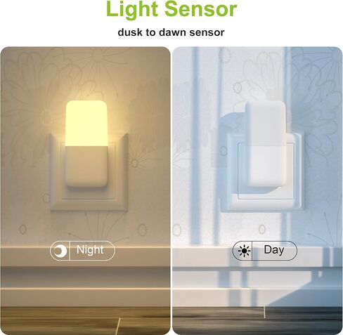 MAZ-TEK Plug in Night Light, Warm White LED Nightlights with Smart Dusk to Dawn Sensor for Kids, Nursery, Ideal for Bedroom, Bathroom,Hallway, Stairs, Kitchen, 6 Pack in Kuwait