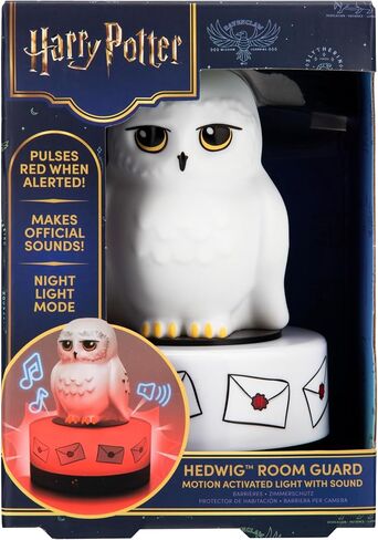 Paladone Hedwig Motion Sensor Room Guard and Night Light, Officially Licensed Harry Potter LED Lamp and Security Alarm for Kids Bedrooms, Teenagers, Home, Gift for Potterheads | Motion Sensor Alarm Light • Plays Sounds & Flashes • Night Light Mode • USB O in Kuwait