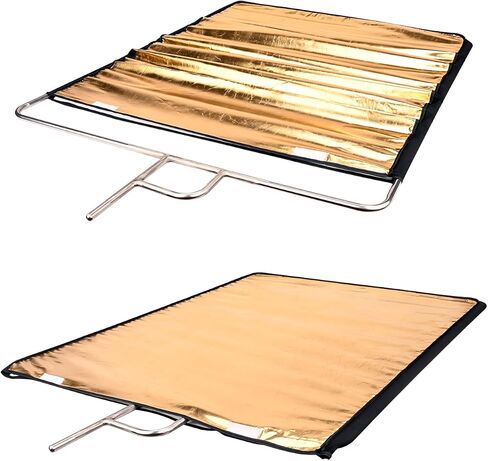 Photography Light Reflector Flag Kit, 35x47inches/90x120cm, 4-in-1 Gold/Silver/Black/White Diffuser and Translucent Diffuser, Foldable Stainless Steel Frame in Kuwait