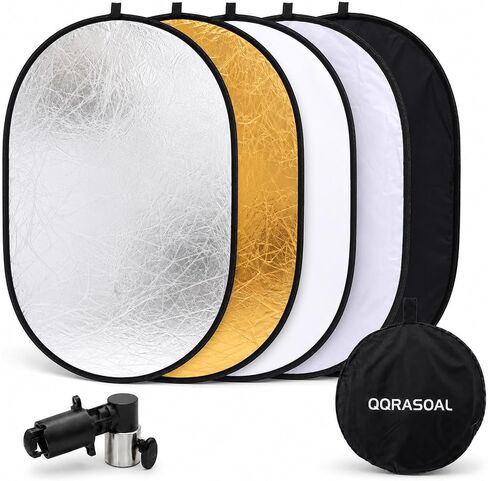 51inch 5 in 1 Collapsible Photography Reflector with Clamp,Photo Reflector in Kuwait