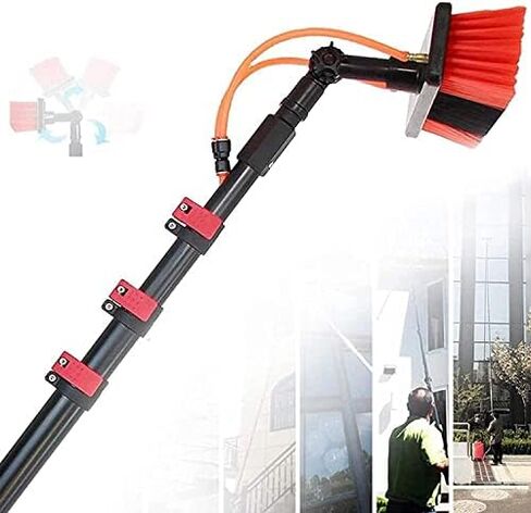 Window Cleaning Telescopic Cleaner Wash Brush Kit Adjustable Pole Length，Cleaning Brush, Cleaning Brush Water Fed Pole Kit,Window and Solar Cleaning Pole W/Water Fed Telescopic Brush/Brush W in Kuwait