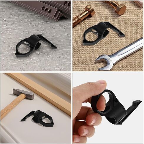 OSALADI 10 Pcs Adjustable 1 Inch Flashlight Holder with Nylon Finger Loop, Lightweight and Reliable Black Flashlight Ring for Outdoor Adventures and Nighttime Walks in Kuwait