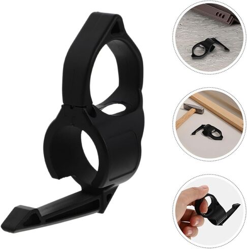 Abaodam 10 Pcs Lightweight Nylon Flashlight Finger Loop Strap for Camping and Outdoor Adventures, Portable 1-inch Universal Holder Ring for Firefighter Flashlights, Black in Kuwait