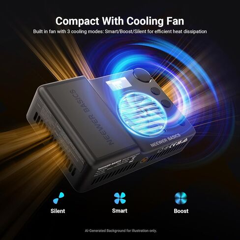 NEEWER BASICS BS40C Full RGB Magnetic Camera Video Light, 45W Boost Mode, Small LED Panel Lighting 4800lx/0.5m CRI95+ 2500-10000K 14 Scenes 5000mAh for DSLR Tripod Streaming Photography Vlog Recording in Kuwait