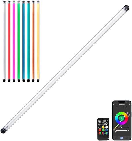 Handheld Photography Light Professional LED Video Light Wand 12 Lighting Mode, Stepless Dimming,CRI≥95 IP68 Waterproof with10400mAH Rechargeable Battery 3000k 5750k RGB Colorful Stick in Saudi Arabia