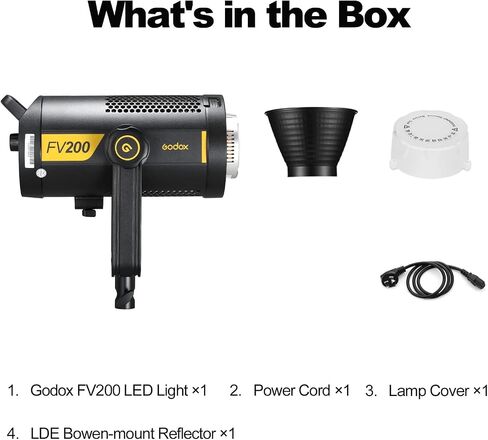 Godox FV150 150W 2.4G Flash LED Light, 1/8000s High Speed Sync, CRI96+, TCLI 96+, 12000LUX, 5600K±200K, Built in 8 FX Special Effects Modes, Compatible for Canon, Nikon, Sony, Olympus,Panasonic, Pent in Kuwait