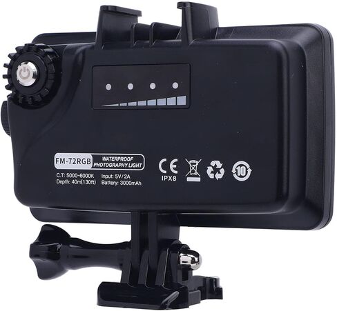Naroote Underwater Photography Light, RGB Dive Light 5000-6000K Color Temperature, Water Proof 40m Diving Lights with 3000mAh Battery, Ideal for Diving Videography in Kuwait