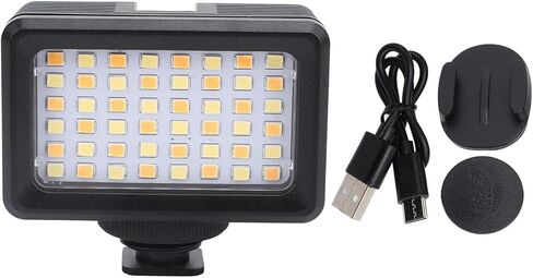 Diyeeni Diving Light High Power Dimmable 40m LED Video Light for Action Camera, Underwater Photography Fill with Cold Shoe 1/4inch Adapter, 130ft Camera in Kuwait