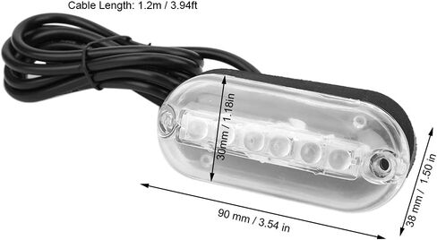 Marine Boat Yacht Background Light, DC12V 3W LED Underwater Light with Ultra High Brightness Red for Night Fishing (Blue) in Kuwait