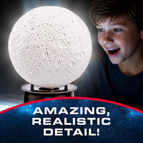 NASA Paint Your Own Moon Lamp with 7 Color Changing Modes for Kids | Touch Control, 7 Color Modes, 8 Paints, 2 Brushes, USB-C Power, Moon Stand, DIY Night Light, Space Room Decor in Kuwait