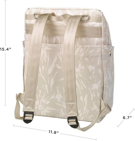Petunia Pickle Bottom Tempo Backpack, Diaper Bag Designed for Busy Families, Attaches to Stroller or Suitcase, Spacious Main Compartment (Linen Blossoms) in Kuwait