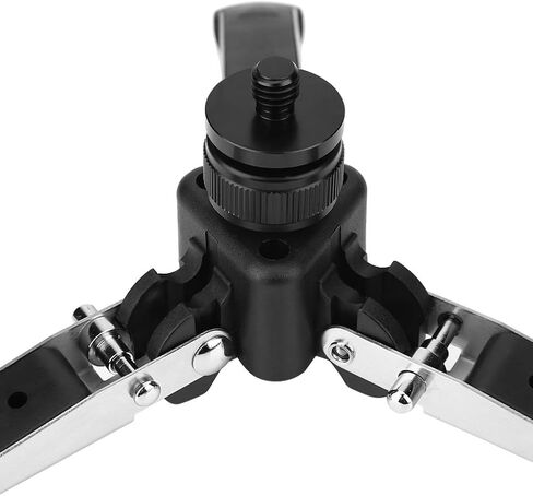Universal Mini Three Feet Support Stand Tripod Monopod Base with 3/8in Mounting Screw, Compact Aluminum Alloy Tripod Base for Hands - Free, Macro Photography & Self - Time in Kuwait