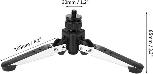 Universal Mini Three Feet Support Stand Tripod Monopod Base with 3/8in Mounting Screw, Compact Aluminum Alloy Tripod Base for Hands - Free, Macro Photography & Self - Time in Kuwait