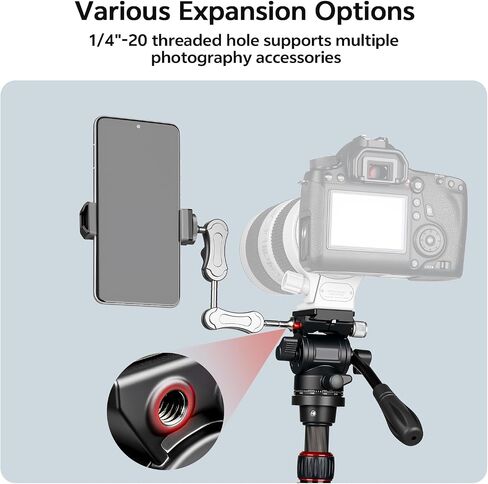 TONYBOO Camera Tripod, Portable Aluminum Alloy Compact Travel Tripod with Pan Tilt Fluid Video Head & Detachable Legs, Lightweight Mini Vlog Tripod for DSLR Camera, Live Streaming, Outdoor Video in Kuwait
