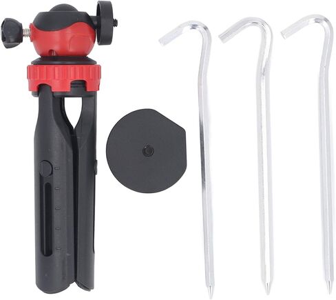 Tripod Mounting Kit, Adjustable Height Aluminum Alloy Mini Stand with Adapter 360° Rotation Portable Lightweight for Outdoor Signal Reception (Black Adapter) in Kuwait
