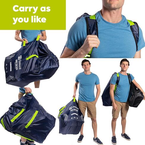 Infant Car Seat Travel Bag for Airplane - Durable Gate Check Bag for Car Seats that fits easily on Convertible Car Seats, Infant Carriers & Booster Seats (Backpack, Blue) in Kuwait