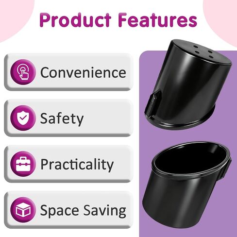 2 Pcs Car Seat Cup Holders Compatible with Graco 4Ever DLX Car Seats | PP Injection Molded Material, Toddler Car Seat Accessory, With Drain Holes, Dishwasher Safe Replacement Cup Holder, Black in Kuwait