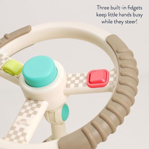 Itzy Ritzy Steering Wheel Toy for Strollers & Wagons - Bitzy Driver Sensory Toy Includes Spinning Wheel, 3 Fidget Features, and Adjustable Clip for Strollers, Wagons & Shopping Carts in Kuwait