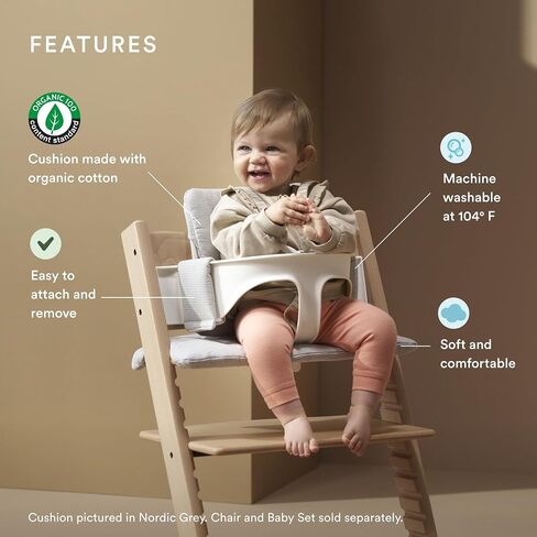 Stokke Tripp Trapp Classic Cushion 2, Glacier Green - Pair with Tripp Trapp Chair or High Chair for Support & Comfort - Machine Washable in Kuwait