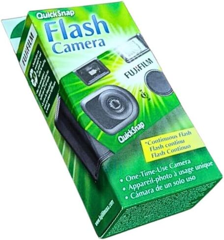 Fujifilm QuickSnap Flash 400 Camera, Fujifilm Disposable Camera with Flash, 27 Exposures with Sunshine Photo Microfiber Cloth (6 Pack) in Kuwait