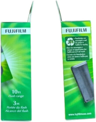Fujifilm QuickSnap Flash 400 Camera, Fujifilm Disposable Camera with Flash, 27 Exposures with Sunshine Photo Microfiber Cloth (6 Pack) in Kuwait