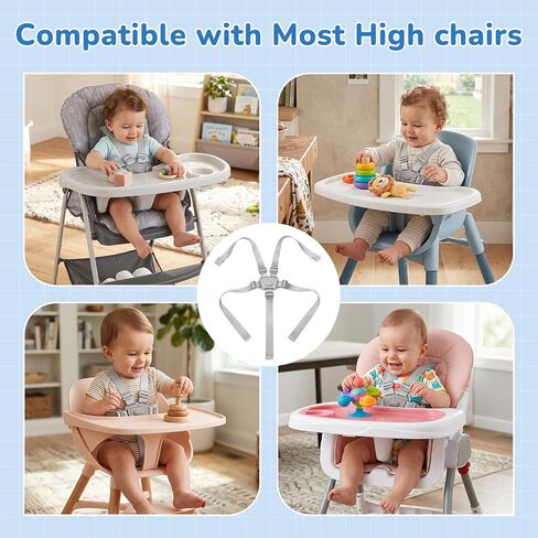 High Chair Straps Replacement Compatible with Graco 6 in 1 High Chair | Adjustable 5 Point Harness, Universal Seat Safety Belt, HighChair Accessories in Kuwait