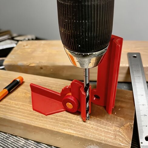 5 Angle Adjustable Drill Guide Jig, 0°–90° Precision Drilling Locator, Portable Woodworking Drill Alignment Tool for Straight & Angled Holes, DIY Carpentry in Kuwait